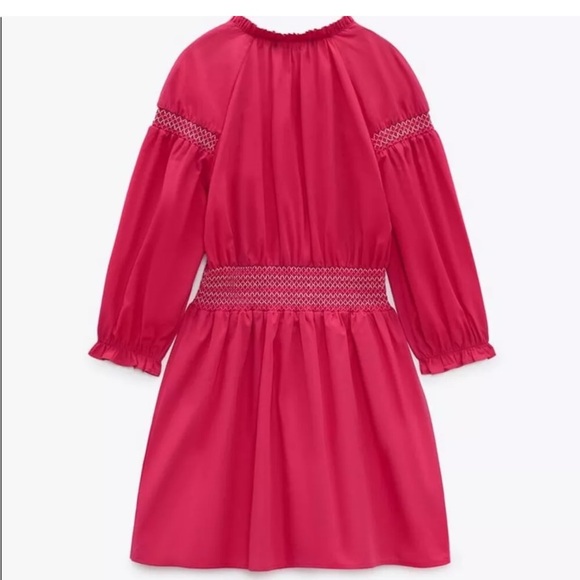 ZARA CONTRASTING ELASTIC DETAIL DRESS - Picture 2 of 3